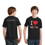 Youth Black I Heart Math T-Shirt