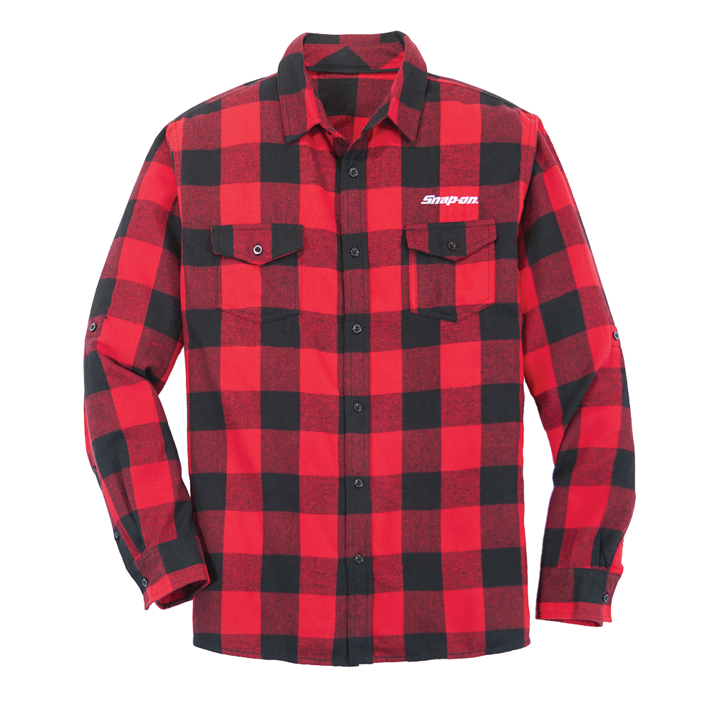 Black/Red Flannel Shirt: Snap-on Consumer