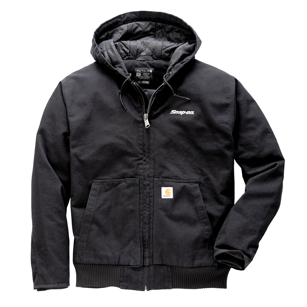 Carhartt® Black Washed Duck Jacket: Snap-on Consumer