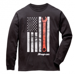 Black Long Sleeve Flag T-Shirt