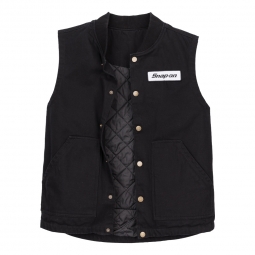 Black Insulated Canvas Vest
