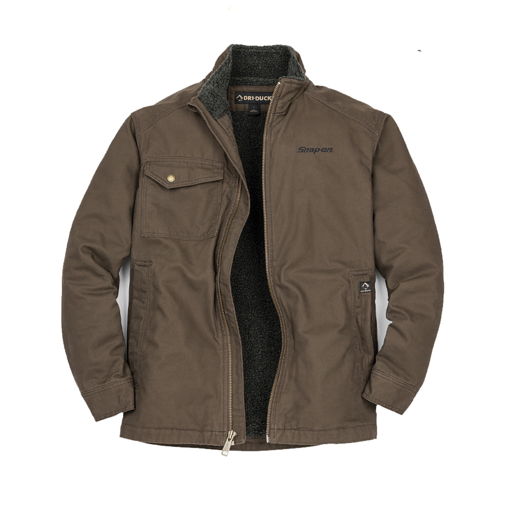 Dri Duck® Brown Jacket: Snap-on Consumer