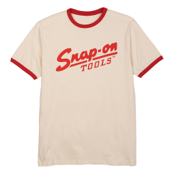Vintage White/Red Retro Ringer T-Shirt