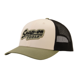 Richardson® Cream/Black/Army Green Trucker Cap
