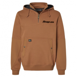 DRI DUCK® Brown Quarter-Zip Hoodie