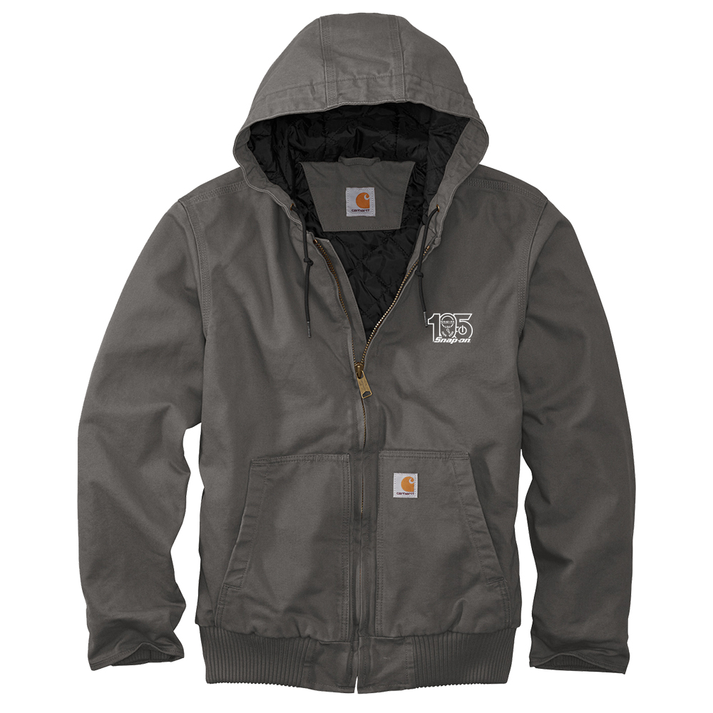 Carhartt Duck Jacket 表記Lサイズ ／グレー（灰色） 105th Carhartt® Grey Washed Duck Jacket: Snap-on Consumer