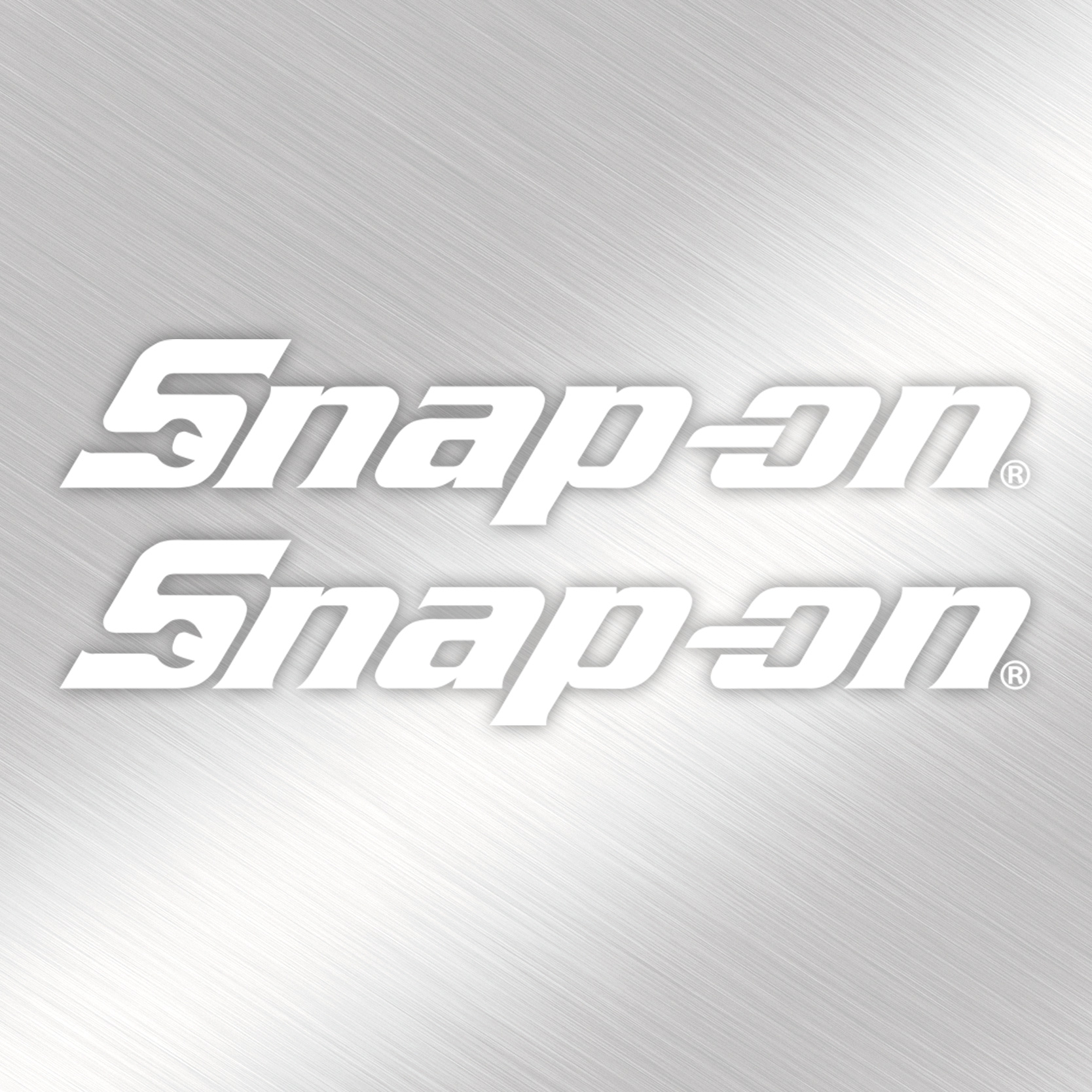 18" White DieCut Logo Decal 2Pack Snapon Consumer
