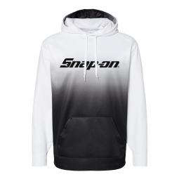 red snap on hoodie