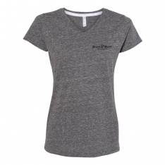LAT Women's Melange V-neck T-shirt