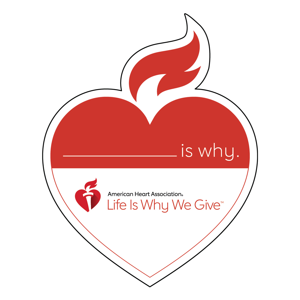 American Heart Association Life Is Why Print Materials Employee Button