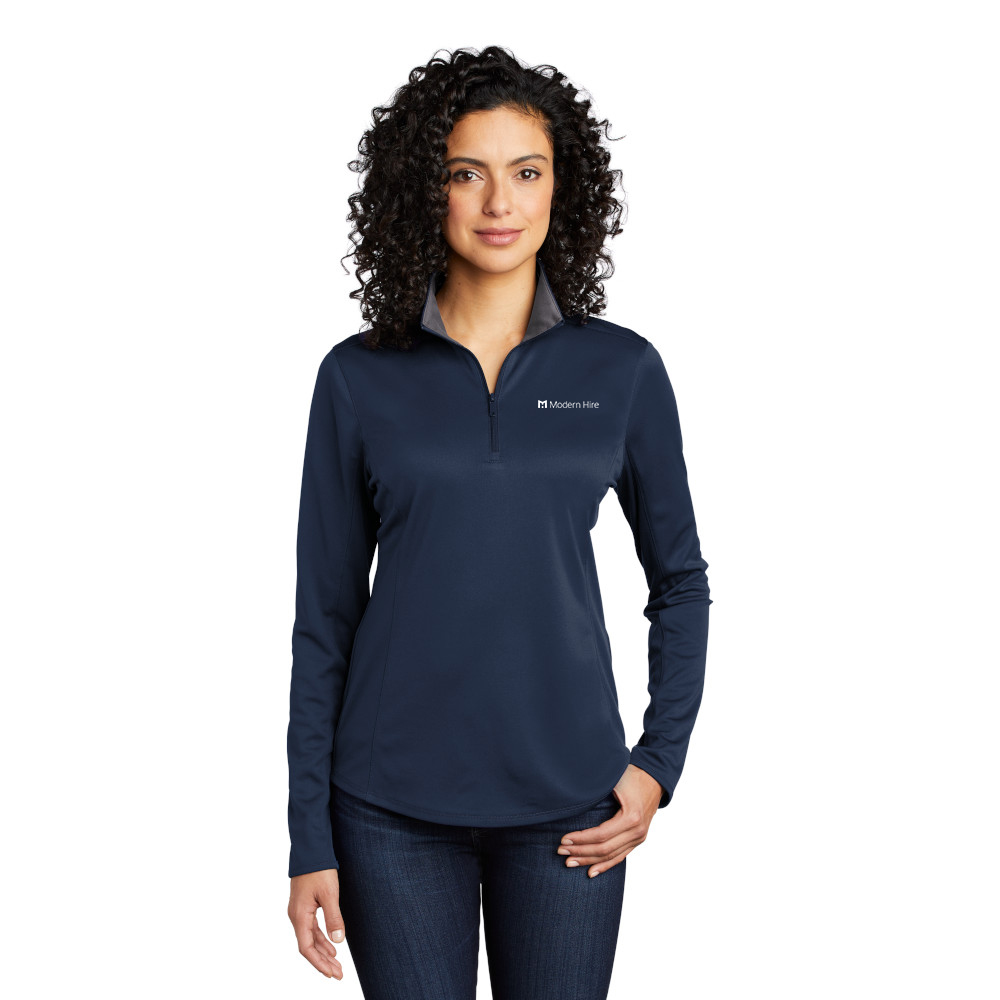 port authority ladies silk touch performance 1 4 zip